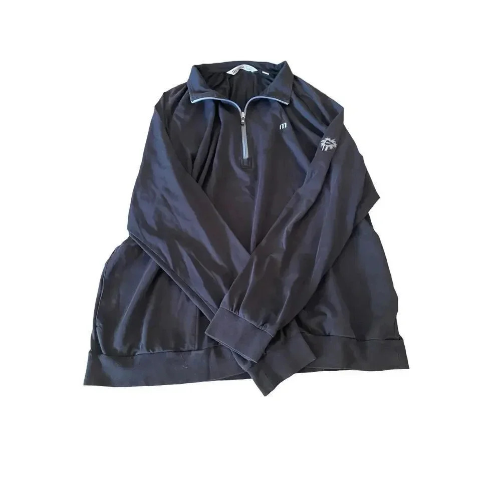 Travis Mathew Men's Long Sleeve Black Quarter Zip Jacket Size XXL